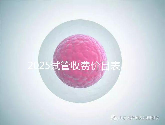 2025試管收費(fèi)價(jià)目表最新一覽(試管嬰兒花費(fèi)明細(xì)表大全)
